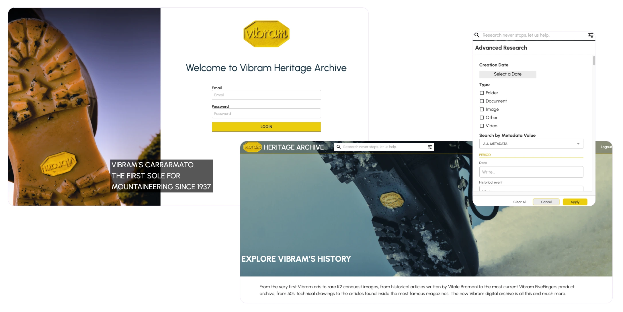 Vibram Digital Portal Heritage by SeeCommerce