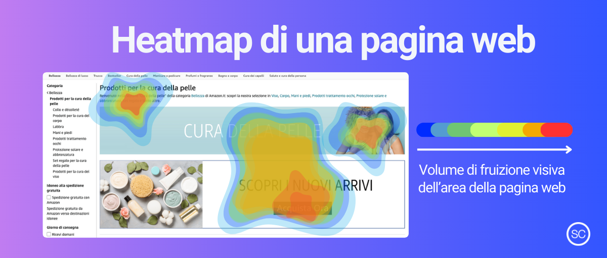 Heatmap pagina web SeeCommerce esempio